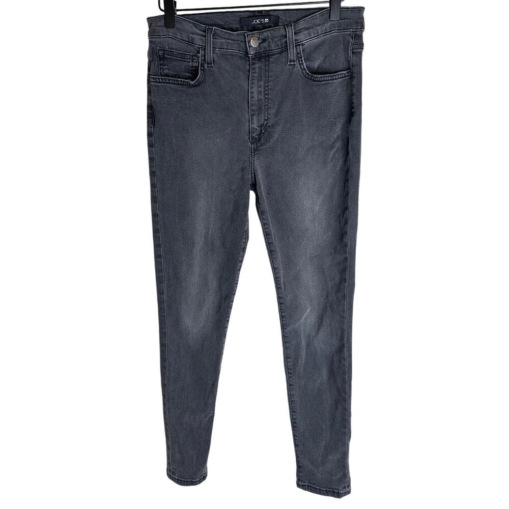 Joe's Jeans High Rise Skinny Ankle Jean Black/Gray Casual Stretch Winter 30